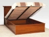 Кровать с бельевым ящиком 120 "Фирензе" Орех 883  купить в интернет магазине Мебель из массива. Звоните +7 495 961-63-63 Кровати из массива дерева